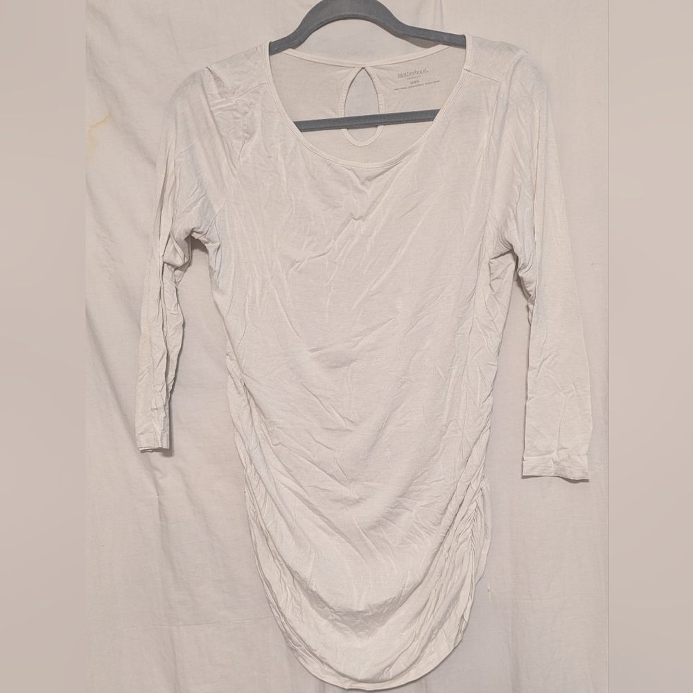 Motherhood Maternity Cream Tunic Top